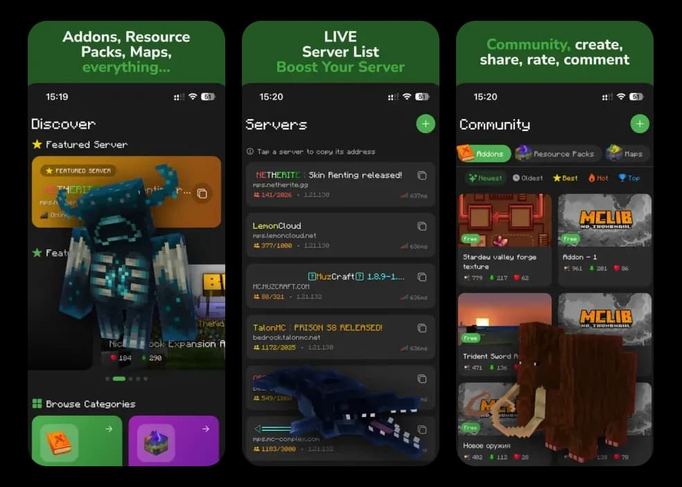 MCLIB — app screenshot