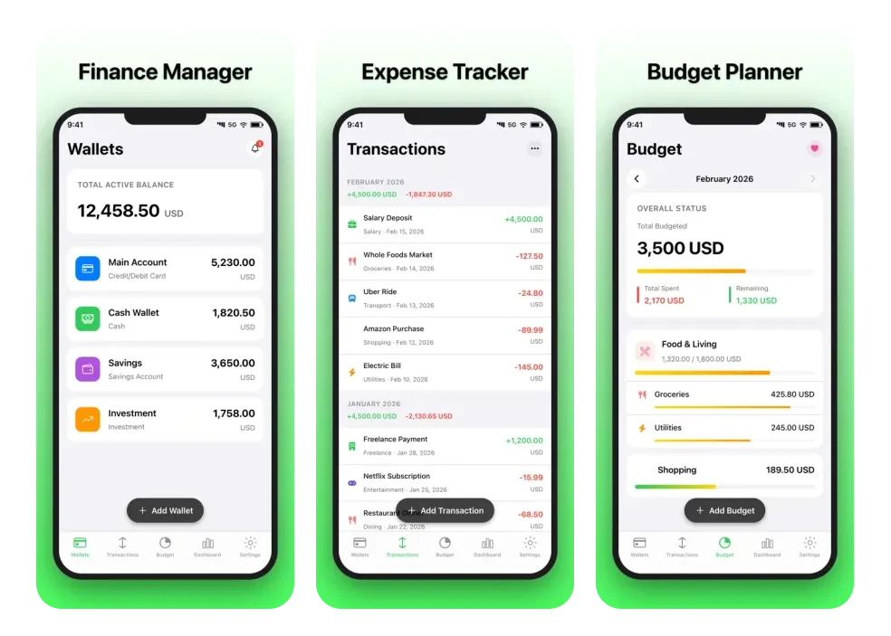 Money Manager — app screenshot